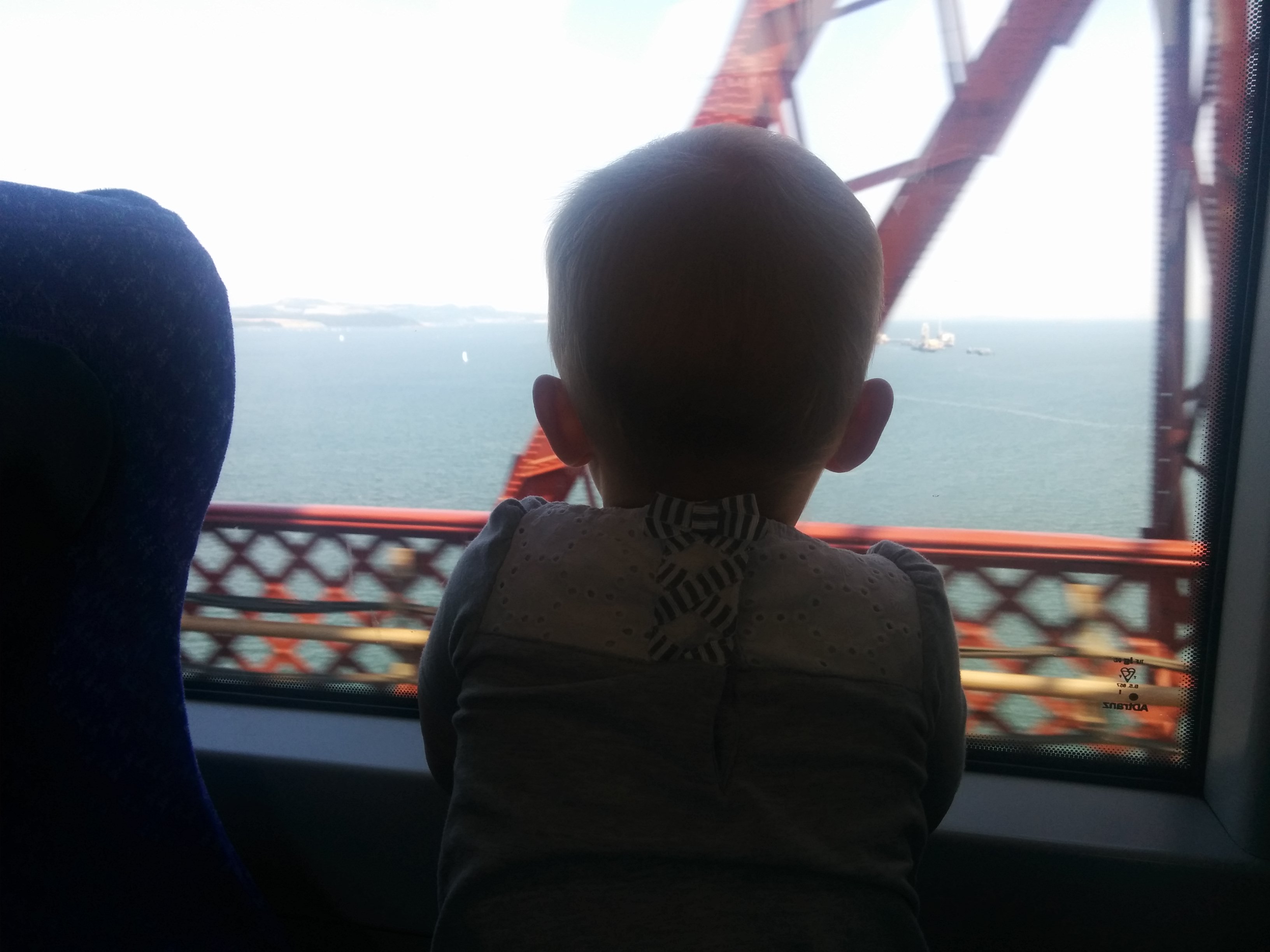 Forth Rail Bridge and baby